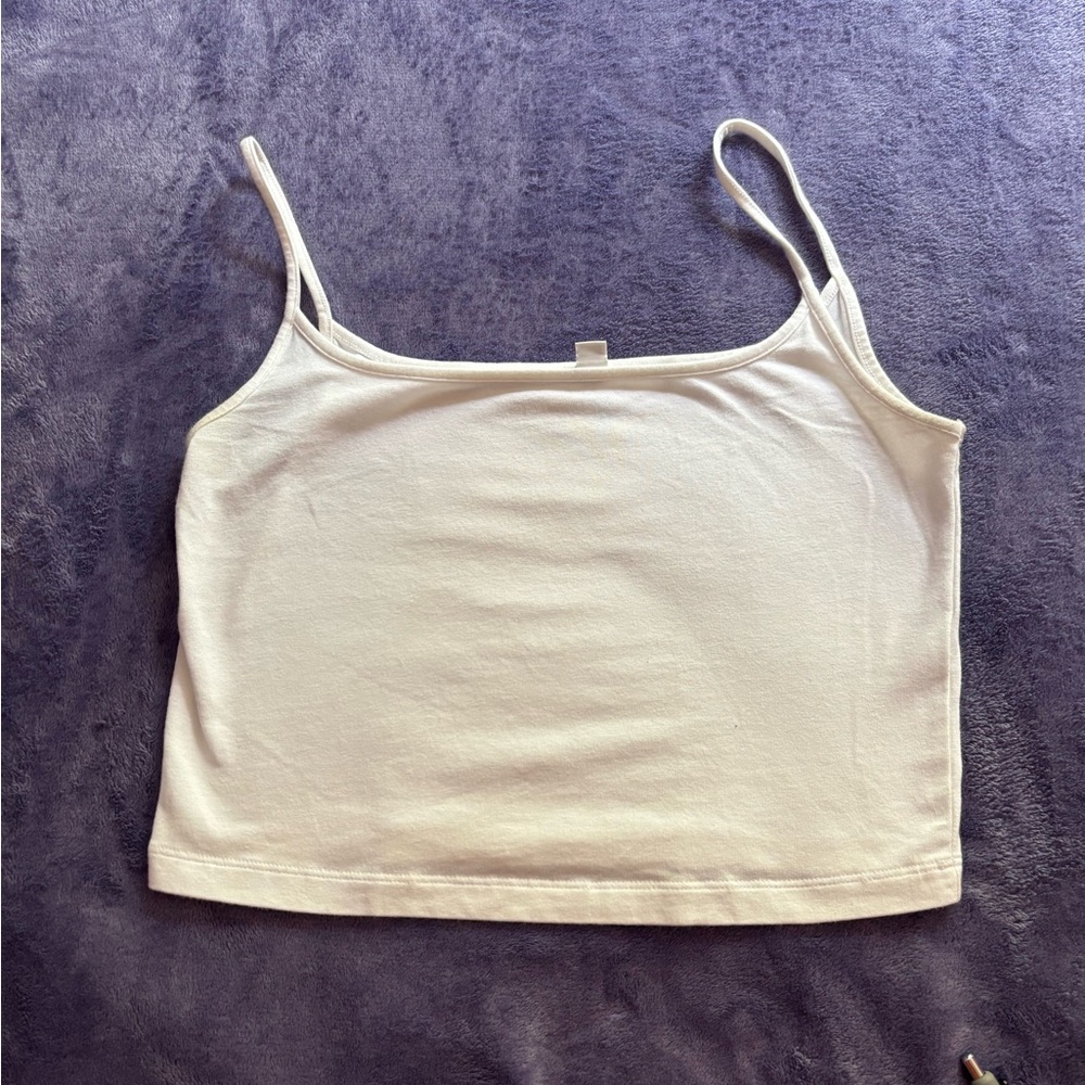 Uniqlo Cream Sleeveless Crop Camisole